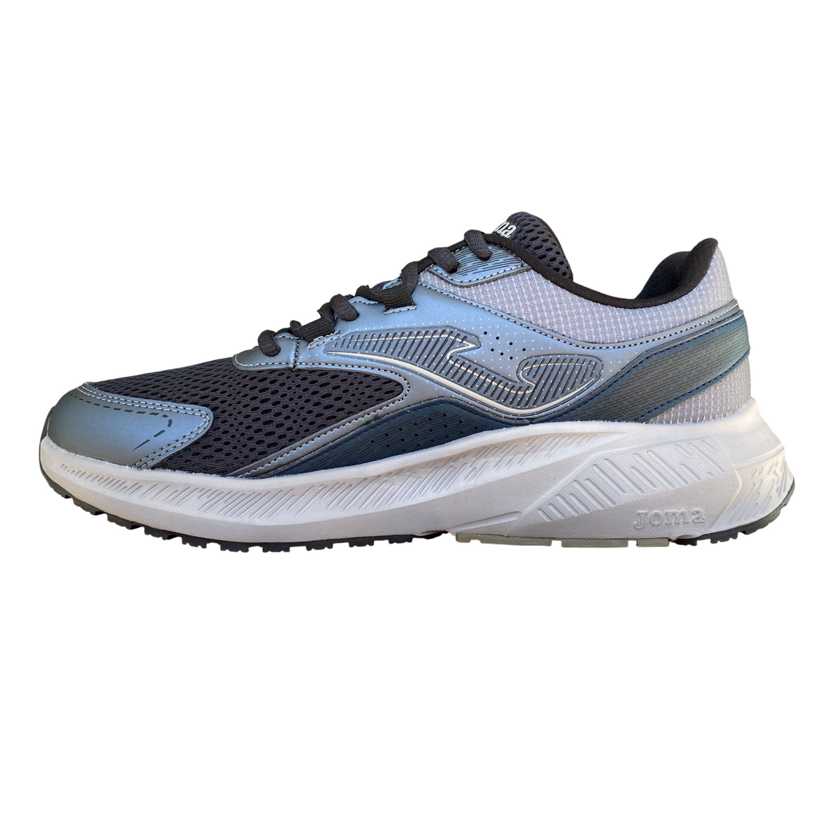 Scarpe da running Joma Vitaly grigio scuro uomo con tomaia mesh tecnico e sistema VTS