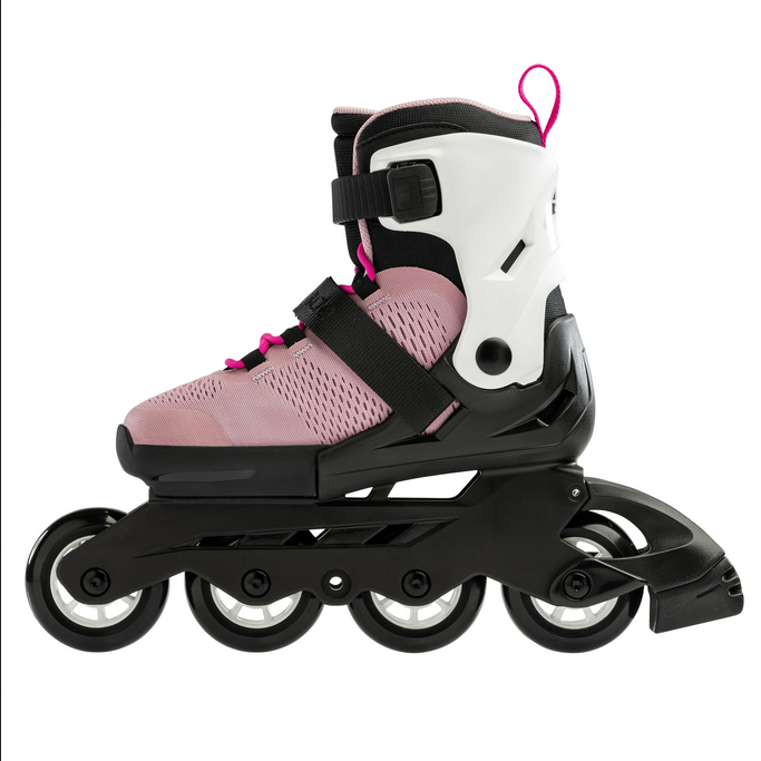 Rollerblade Pattino in linea estensibile da ragazza Microblade 07221900T93 rosa bianco