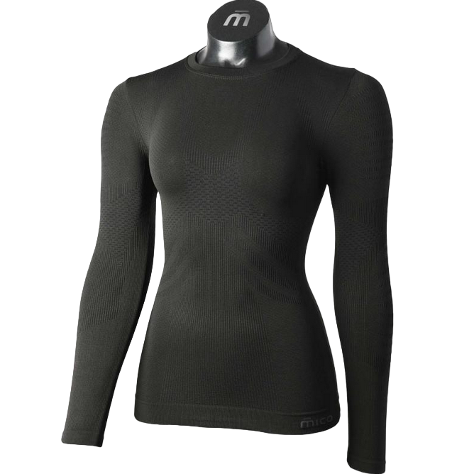 Mico maglia termica girocollo manica lunga da donna Extra Dry Skintech IN01436 007 nero