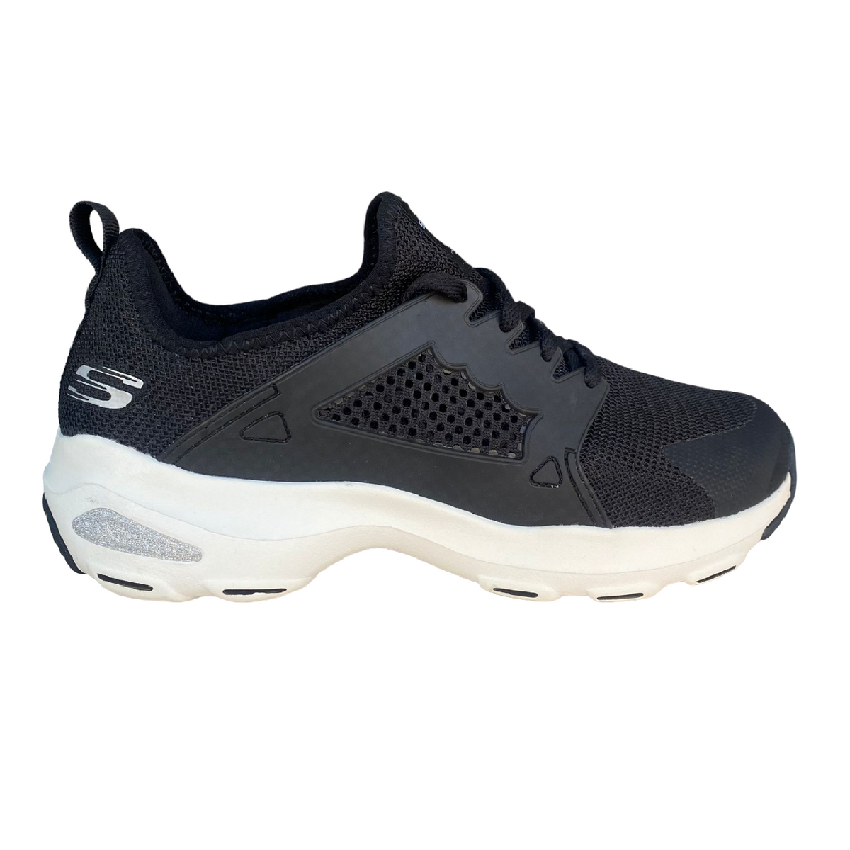 Skechers sneakers da donna D'Lite Ultra AT The Top 12861/BKW nero