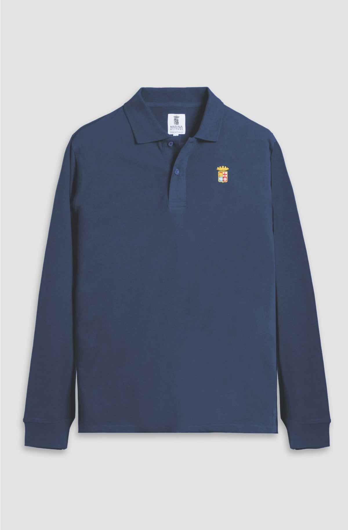 Marina Militare Polo Manica Lunga Uomo Blu Chiaro Regular Fit - MYL0203-009