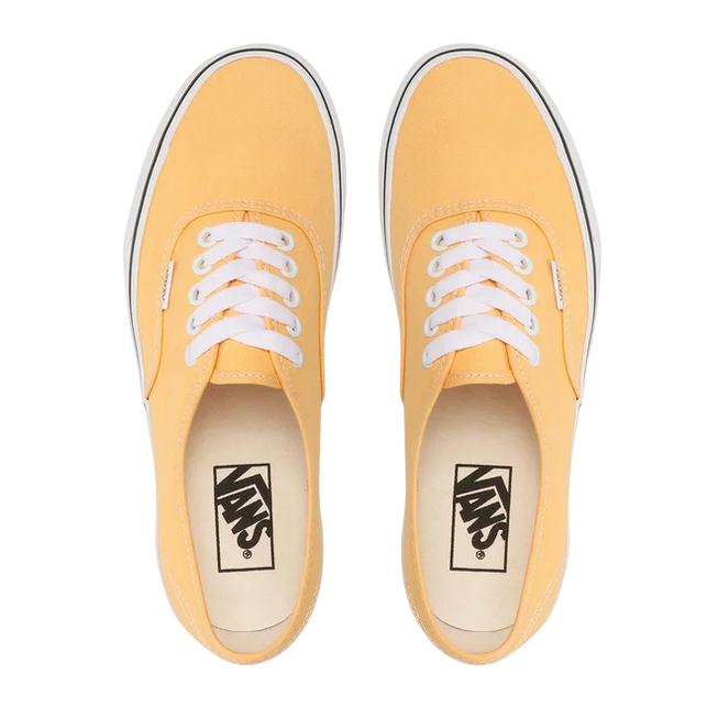 Sneakers Vans Authentic VN0A5KRDAVL1 gialle da donna con suola in gomma vulcanizzata e design classico - vista dall'alto