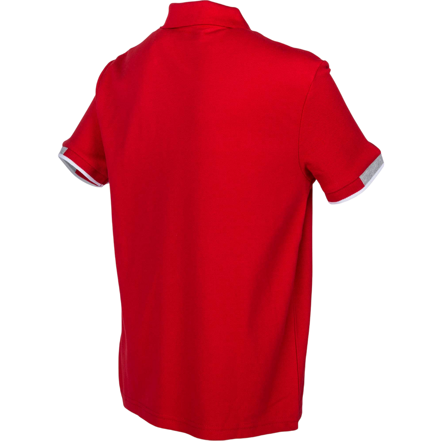 Vista posteriore della polo Lotto Delta T5571 rossa junior con tessuto cotone piquet di qualità garantita per massime prestazioni sportive