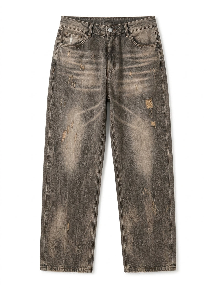 Setteduesette by Klixs pantalone jeans uomo Kevin 01170VP rotto slavato grigio