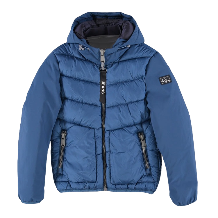 Yes Zee piumino da ragazzo con cappuccio trapuntato 2035 J876 Q6JJ Q696 blu