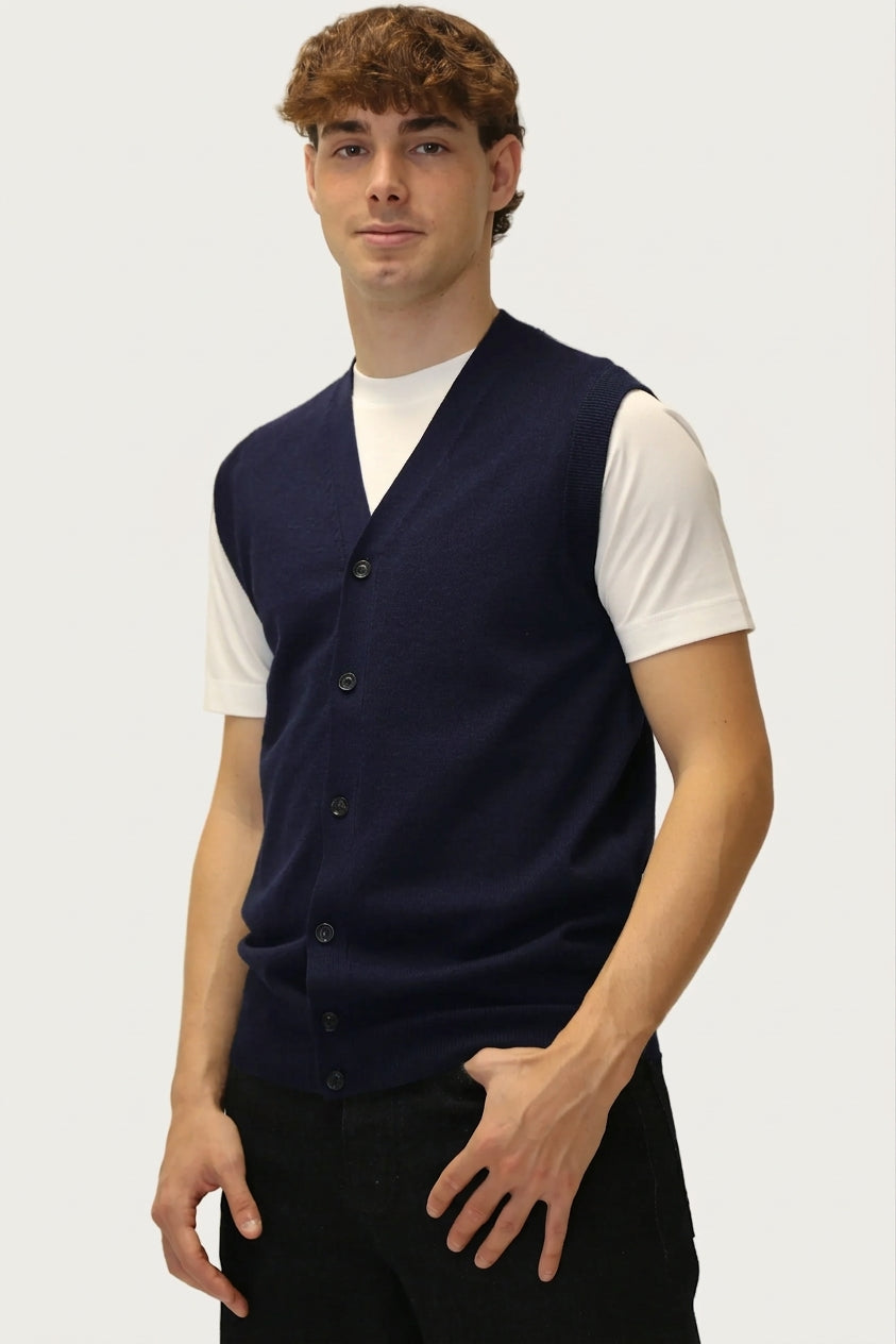 Hamaki-Ho gilet da uomo MI3240H BY blu