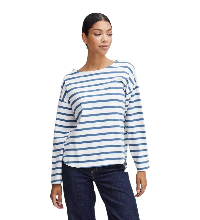 b.young maglioncino a righe da donna Byramsi 20814422 200450 bianco-blu