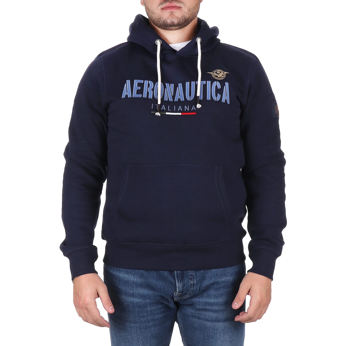 Aeronautica Italiana Felpa Uomo con Cappuccio 011233U NAVY - Stile e Comodità Ineguagliabili