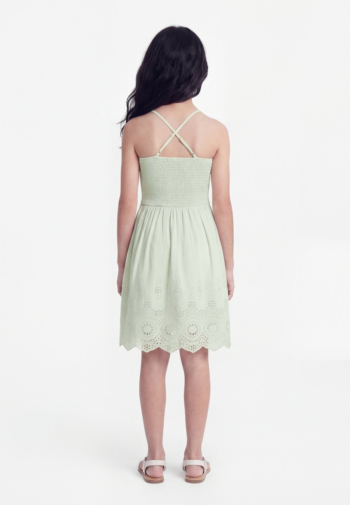 Only Vestito Ragazza KOGBONDI LIFE 15368460 Verde | Abito Casual PE26