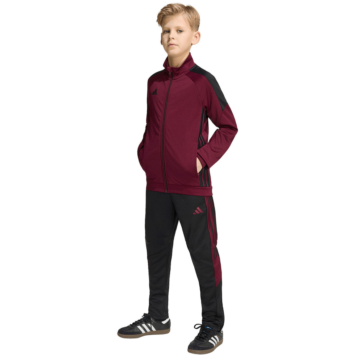 Adidas tuta sportiva junior TIRO ES TS Y KS8357 bordeaux-nero