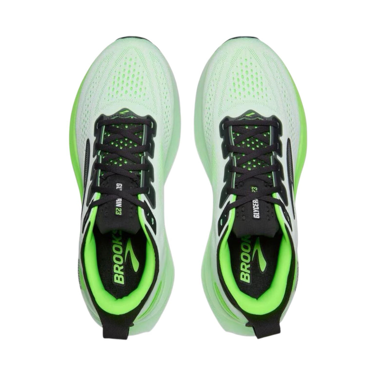 Brooks scarpa da corsa da uomo Glycerin 23 110476154 bianco-verde vista dall'alto