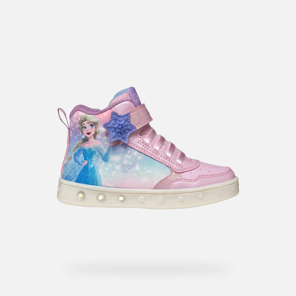 Scopri le Geox Scarpe Junior Rosa, sneaker Disney Frozen per bambine con design vivace e dinamico. Comfort e stile per le piccole fan di Elsa e Anna