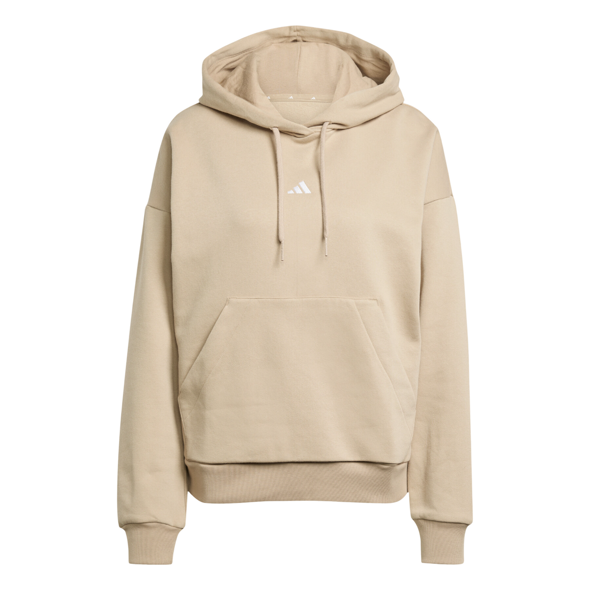  felpa Adidas cappuccio sabbia vestibilità ampia
