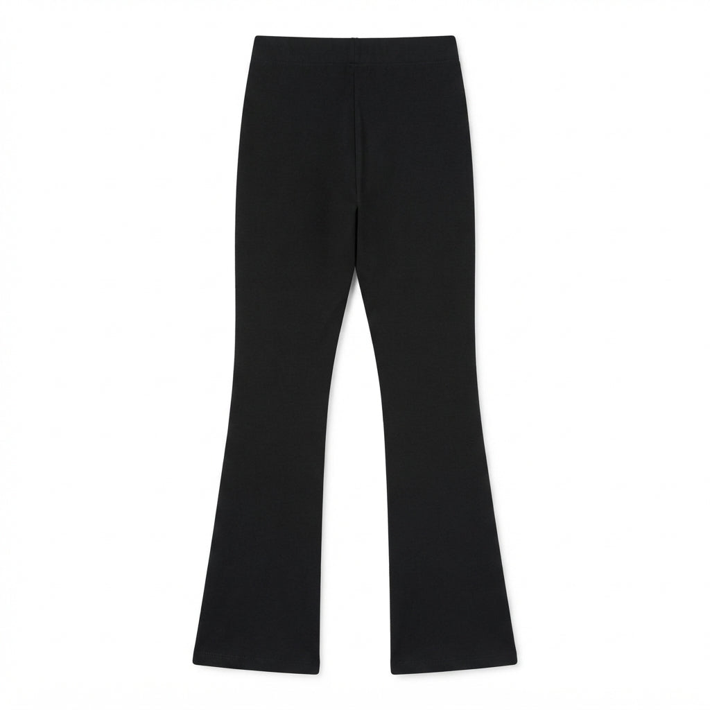 Hangar93 pantalone sportivo da donna fuseaux a zampa Z634D nero