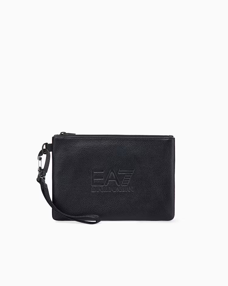 EA7 Armani Pochette con logo a rilievo e cinturino removibile 7W001616 AF27199 UC001 nero