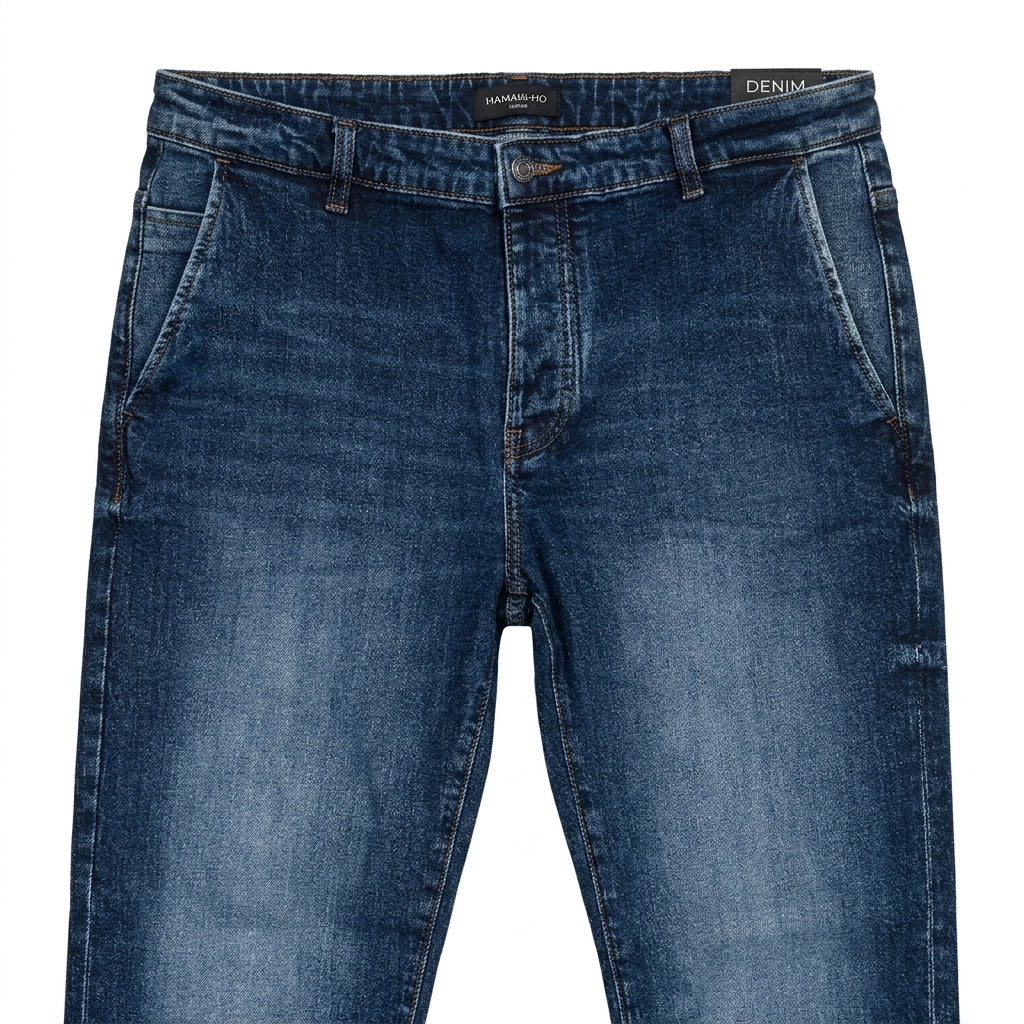 Hamaki-Ho pantalone jeans da uomo PJI1859H denim blu