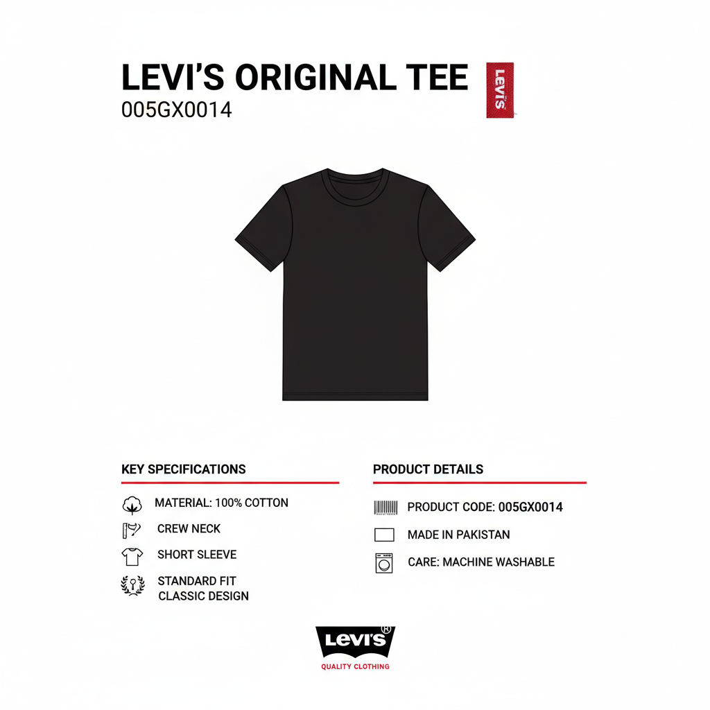 Infografica Levi's Original Tee 005GX0014