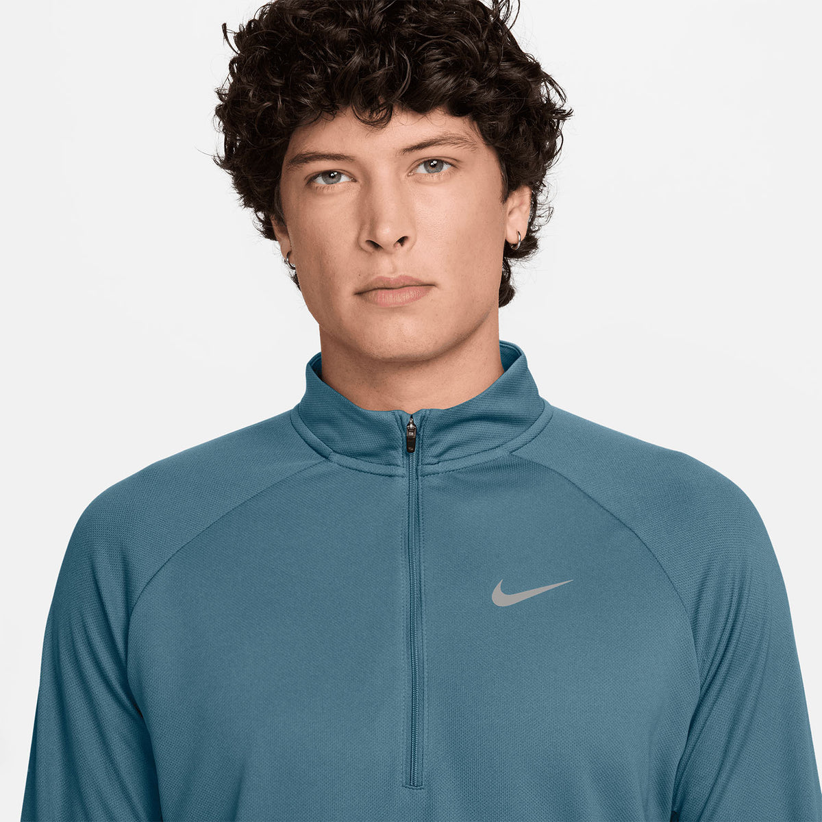 Nike maglia running da uomo 1/2 Zip  Miler Men's Dri-FIT UV IF2084-008 smokey blue