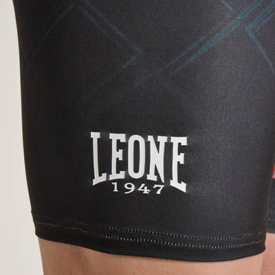 Leone pantaloncino sportivo da uomo a compressione MMA Cage AB972 grigio