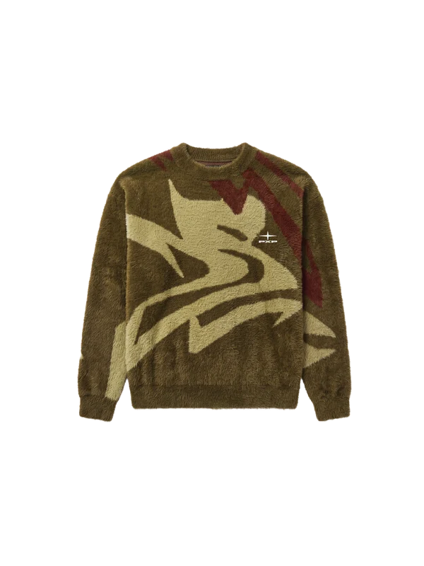 Project X Paris Round neck mohair animal sweater 2661010 OG verde
