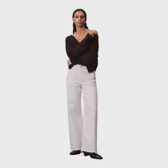 Calvin Klein Jeans Wide Leg Donna LV047F733G Bianco Chalk