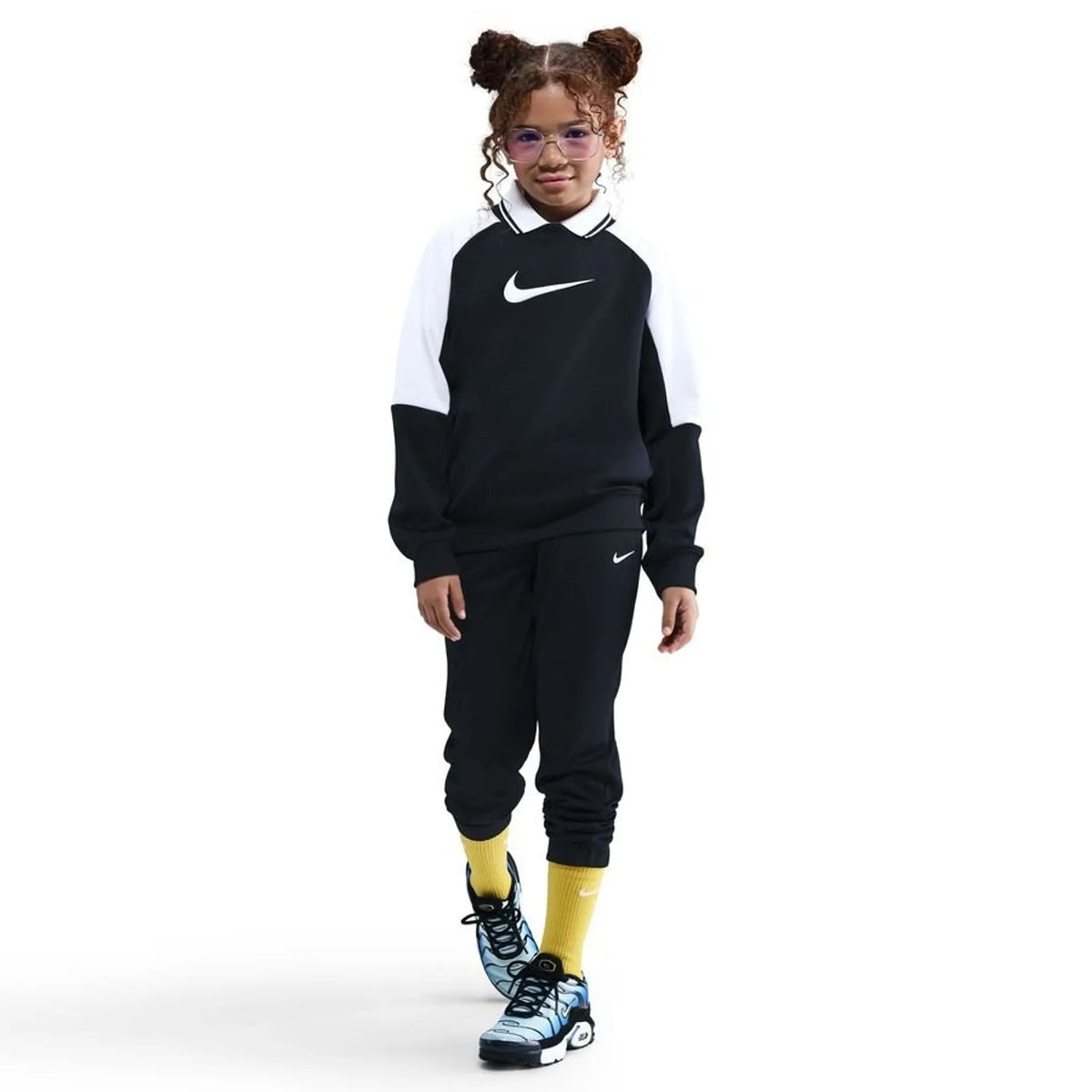 Nike Sportswear Dri-FIT HQ9317-010 Junior Nero Bianco - Tuta Sportiva