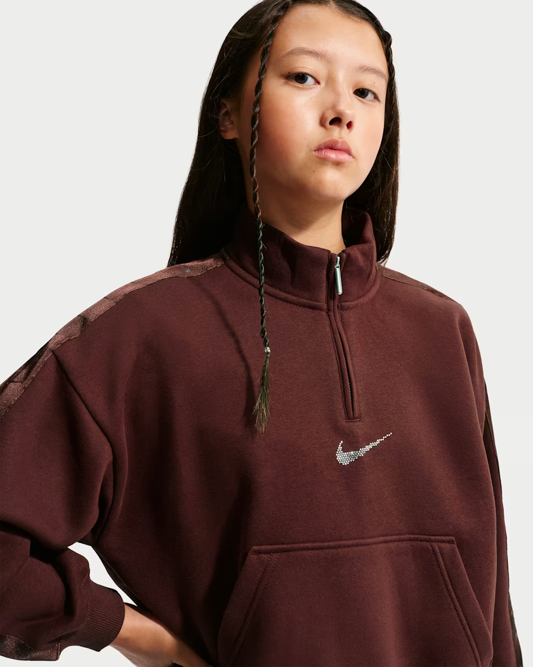 Nike pantalone sportivo Sportswear Studio Fleece Big IM4932-658 bordeaux
