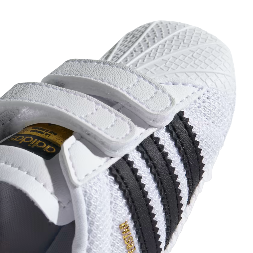 Adidas Original scarpetta da culla Superstar Crib S79916 bianco nero