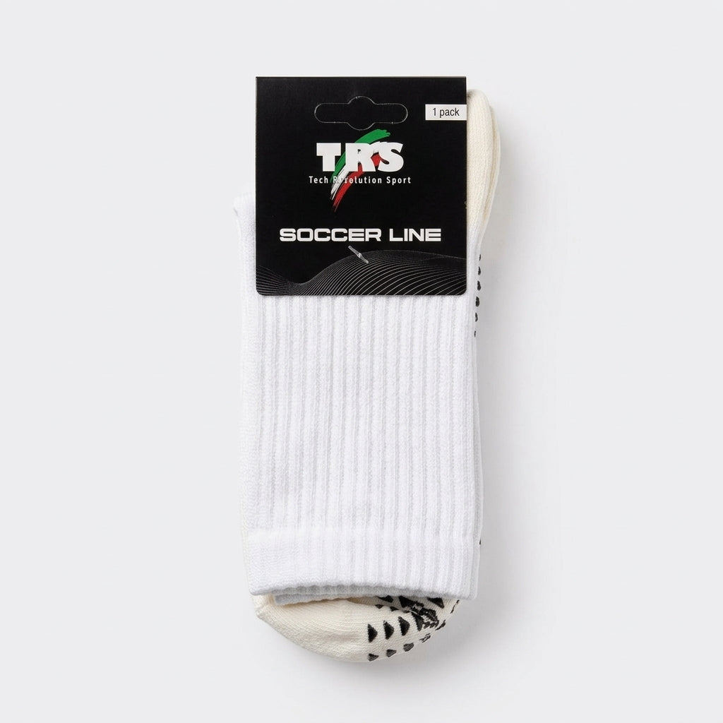 TRS calza da calcio con grip G234TRS bianca