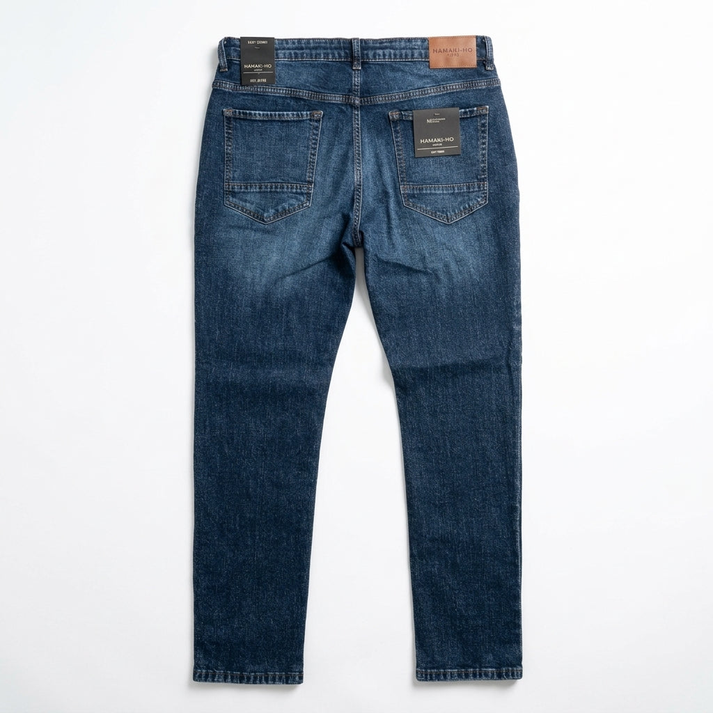 Hamaki-Ho pantalone jeans da uomo PJI1859H denim blu