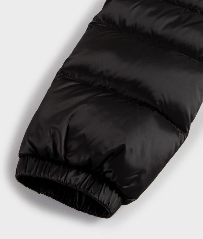 RefrigiWear Piumino da donna con cappuccio e pelliccia Mead W98118 H01911 caffè nero