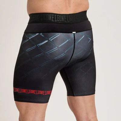 Leone pantaloncino sportivo da uomo a compressione MMA Cage AB972 grigio