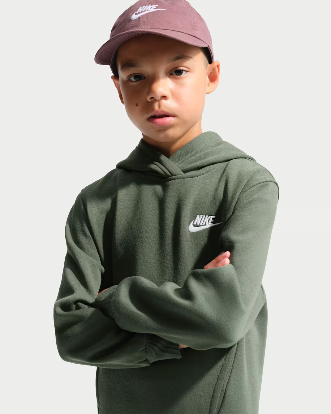 Nike Sportswear Club Fleece felpa co cappuccio junior FD3000-305 verde