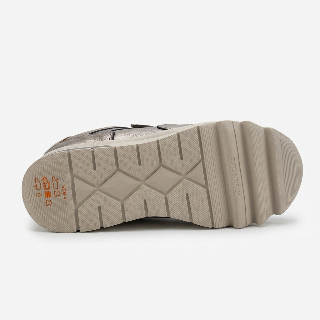 Stonefly Scarpa da donna con laccio elastico e cerniera Spock 52 224320 F22 bronzo