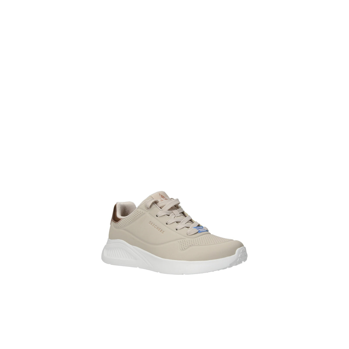 Skechers scarpa sneakers da donna Uno Lite Shimmer Along 177291 NAT natural