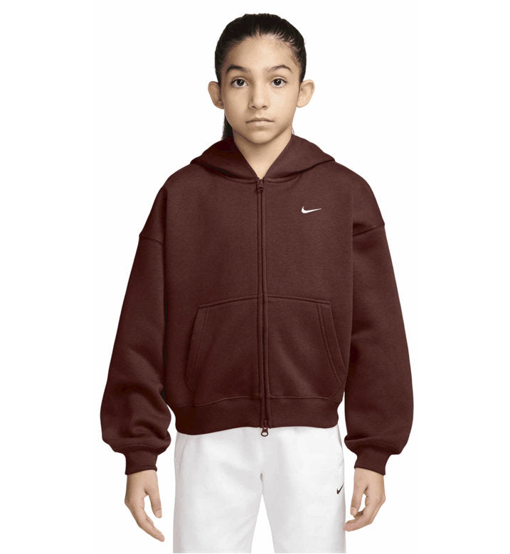 Nike Felpa da ragazza Sportswear Studio Big IM4904-658 bordeaux