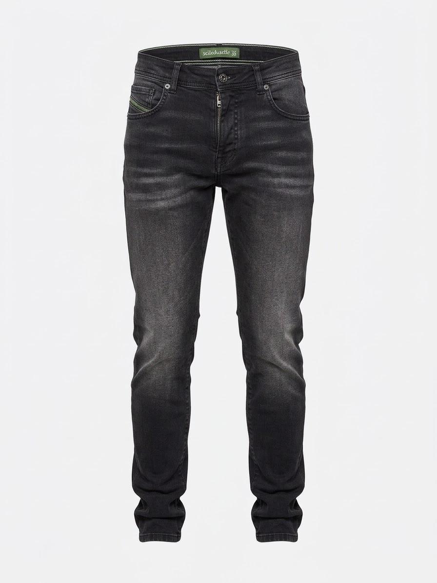 Setteduesette by Klixs pantalone jeans uomo Mike 01154MV slavato nero