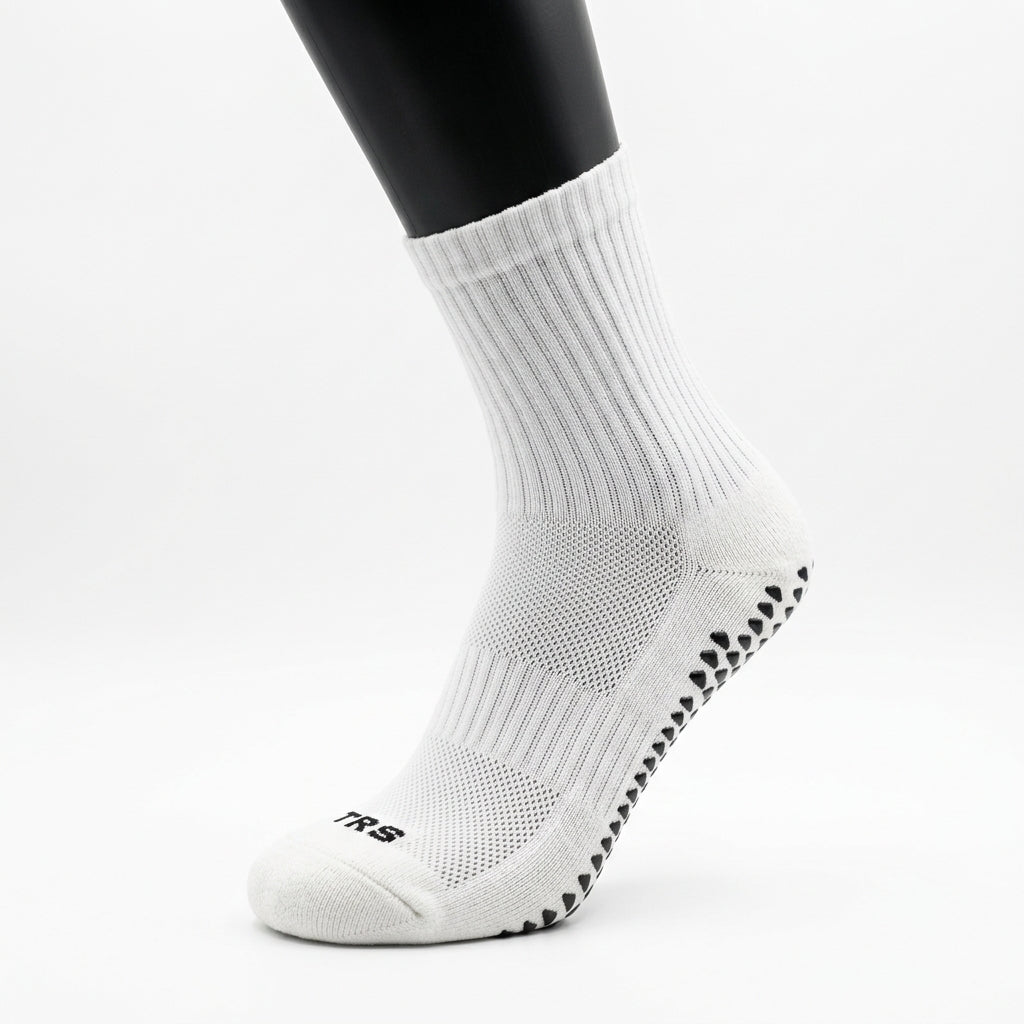 TRS calza da calcio con grip G234TRS bianca