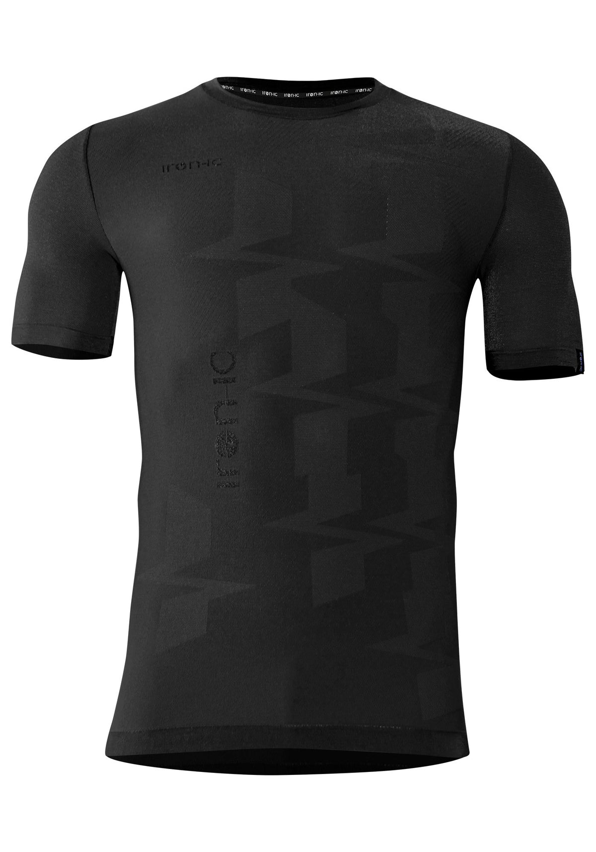 Iron-IC Maglia da uomo manica corta Zig Zag Outwear UV Protection 201600 black