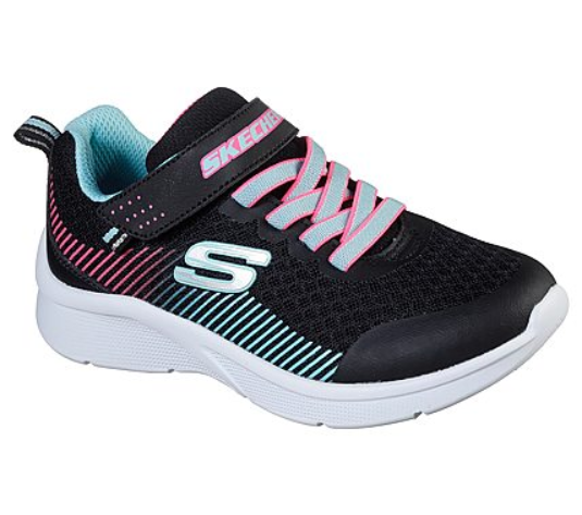 Skechers scarpa da ginnastica da bambina Microspec 302016 BKAQ nero turchese