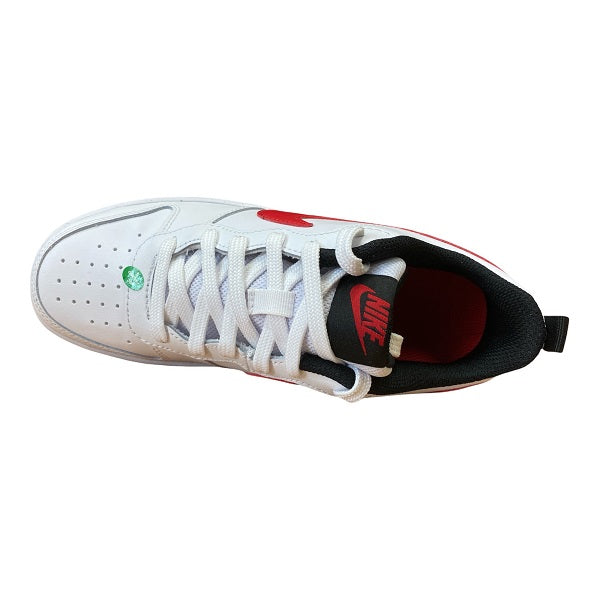 Nike scarpa sneakers da ragazzi Court Borough Low 2 BQ5448 110 bianco rosso nero