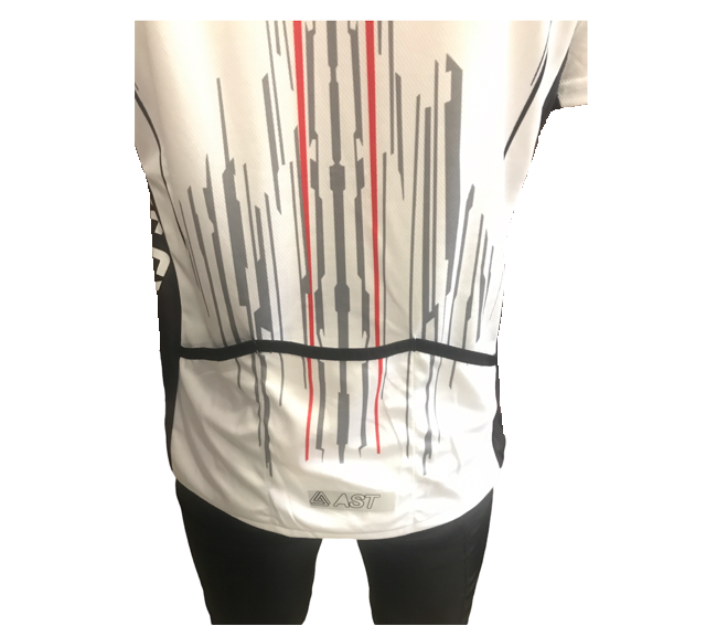 Astrolabio Maglietta da ciclista Full Zip K19E/TS08/4F bianco