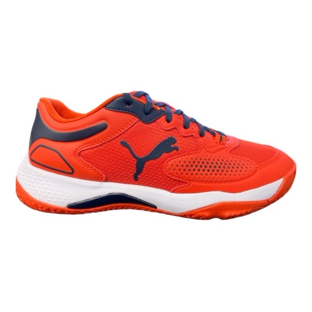 Puma scarpa da padel da uomo Solarcourt RCT 106948 01 rosso pomodoro-nero-bianco fronte