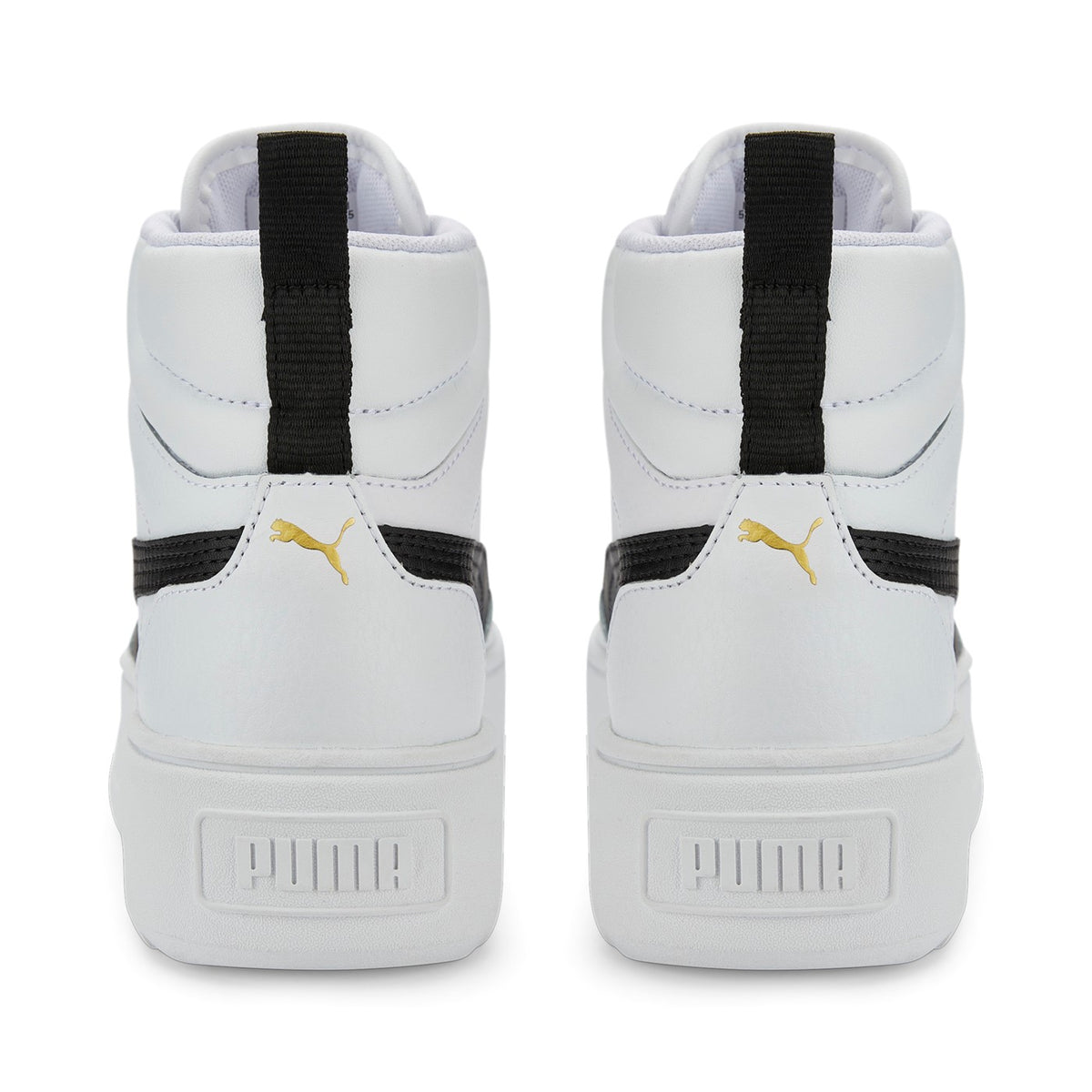 Puma Karmen Mid 385857-03 Sneakers Donna Bianco Nero - Sneakers con Zeppa