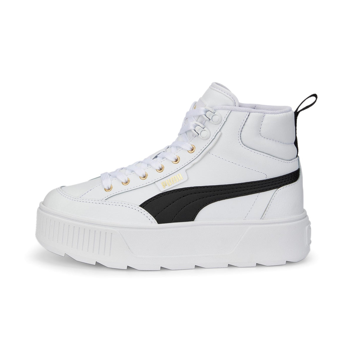Puma Karmen Mid 385857-03 Sneakers Donna Bianco Nero - Sneakers con Zeppa
