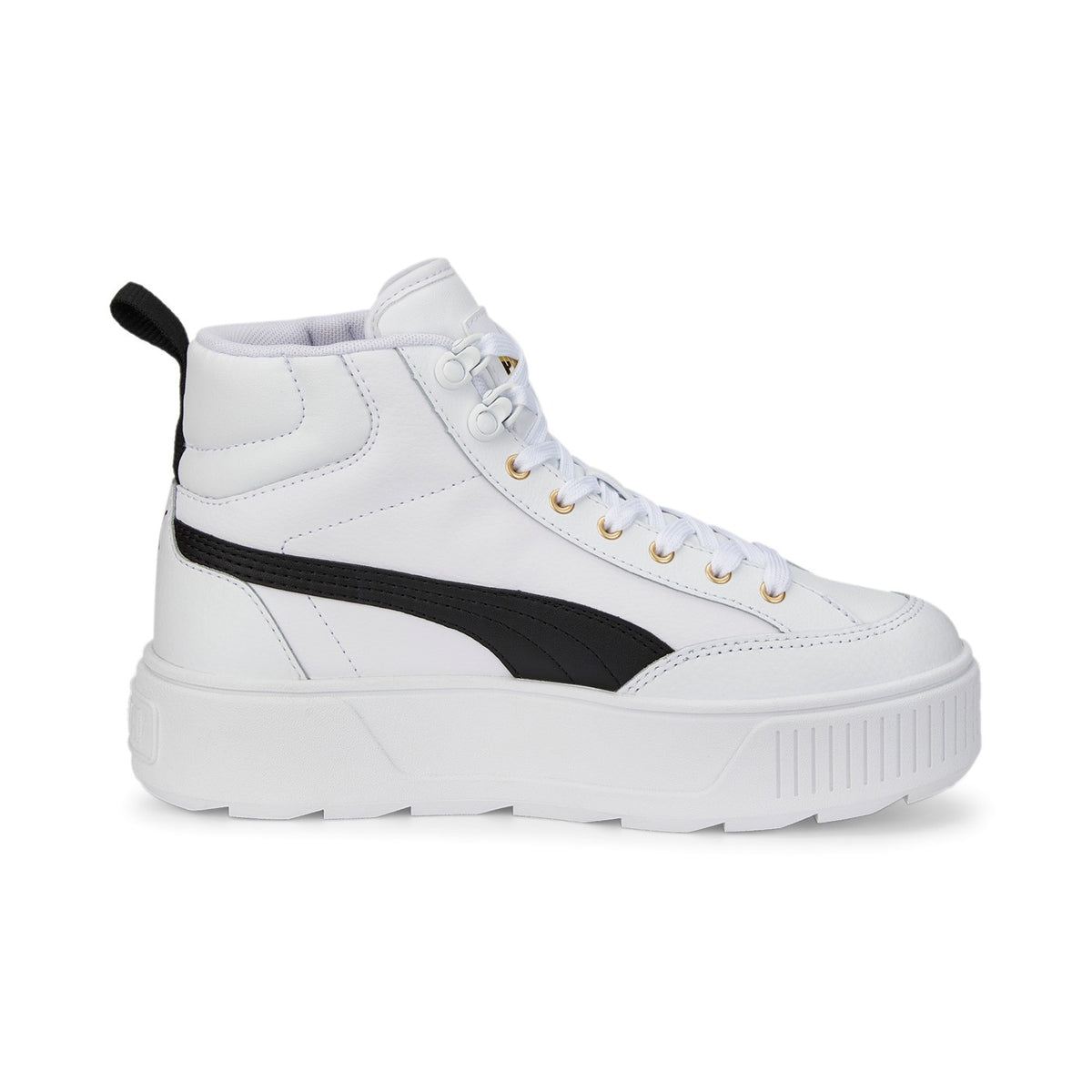 Puma Karmen Mid 385857-03 Sneakers Donna Bianco Nero - Sneakers con Zeppa