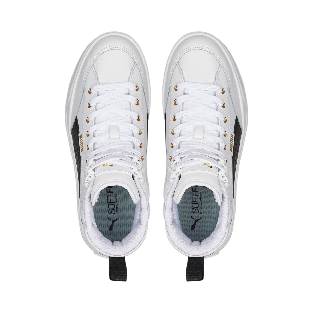 Puma Karmen Mid 385857-03 Sneakers Donna Bianco Nero - Sneakers con Zeppa