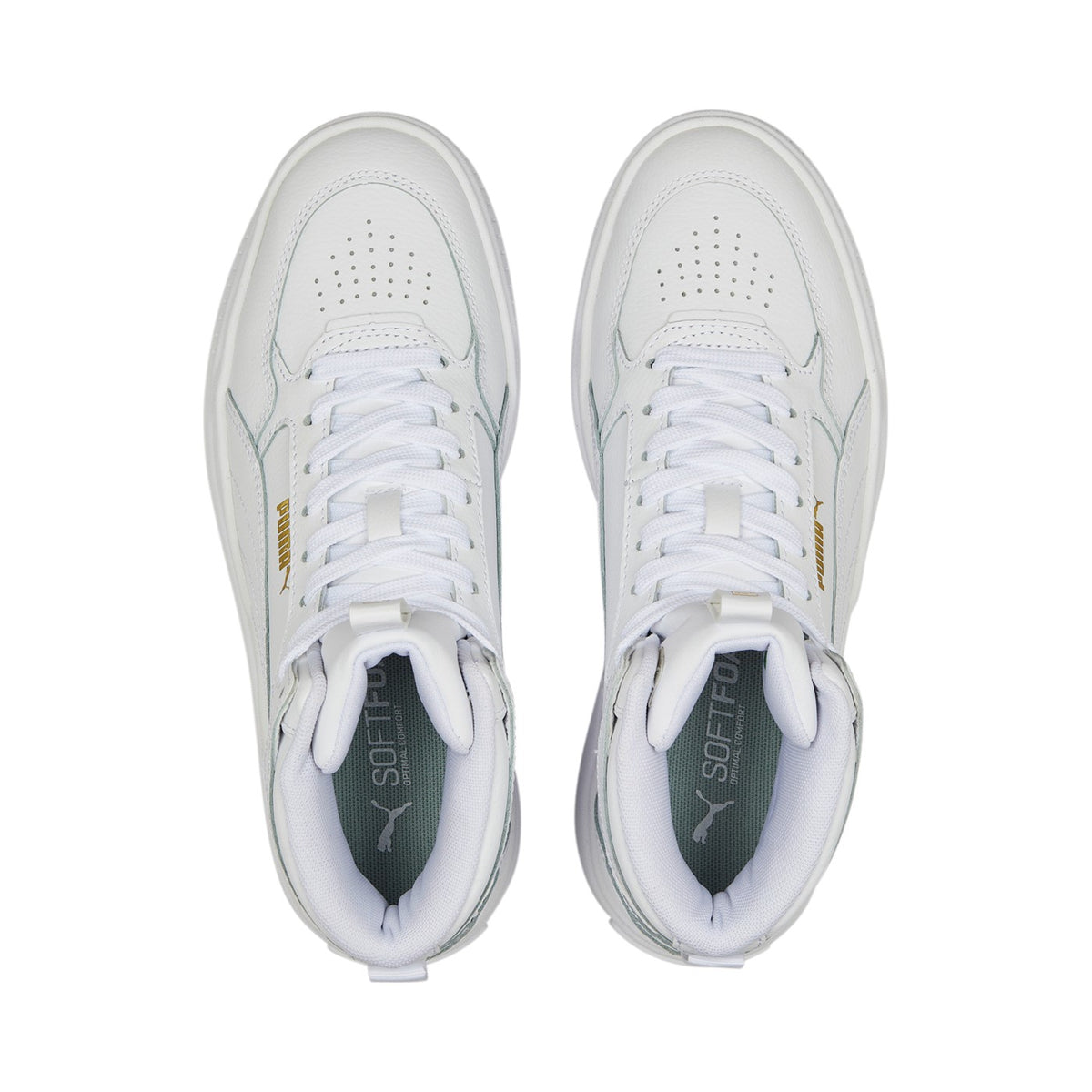 Puma scarpa sneakers alta con zeppa Karmen Rebelle Mid 387213 01 bianco