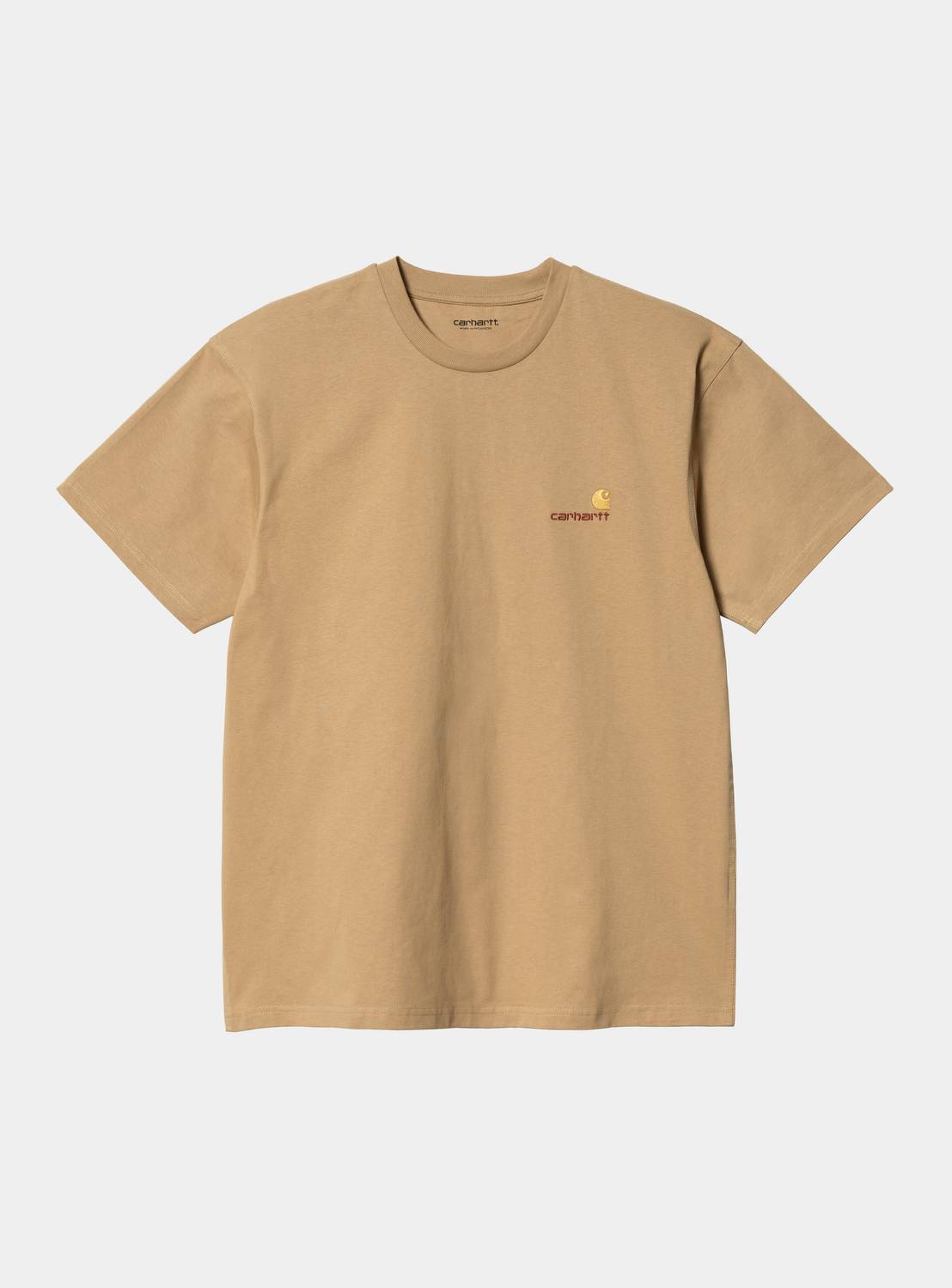 Carhartt T-shirt uomo manica corta American Script I029956 45 Dusty H Brown